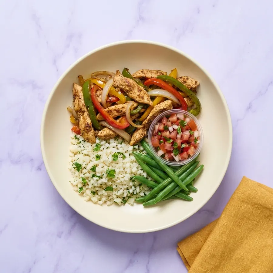 Chicken Fajita with Cauli Rice & Salsa