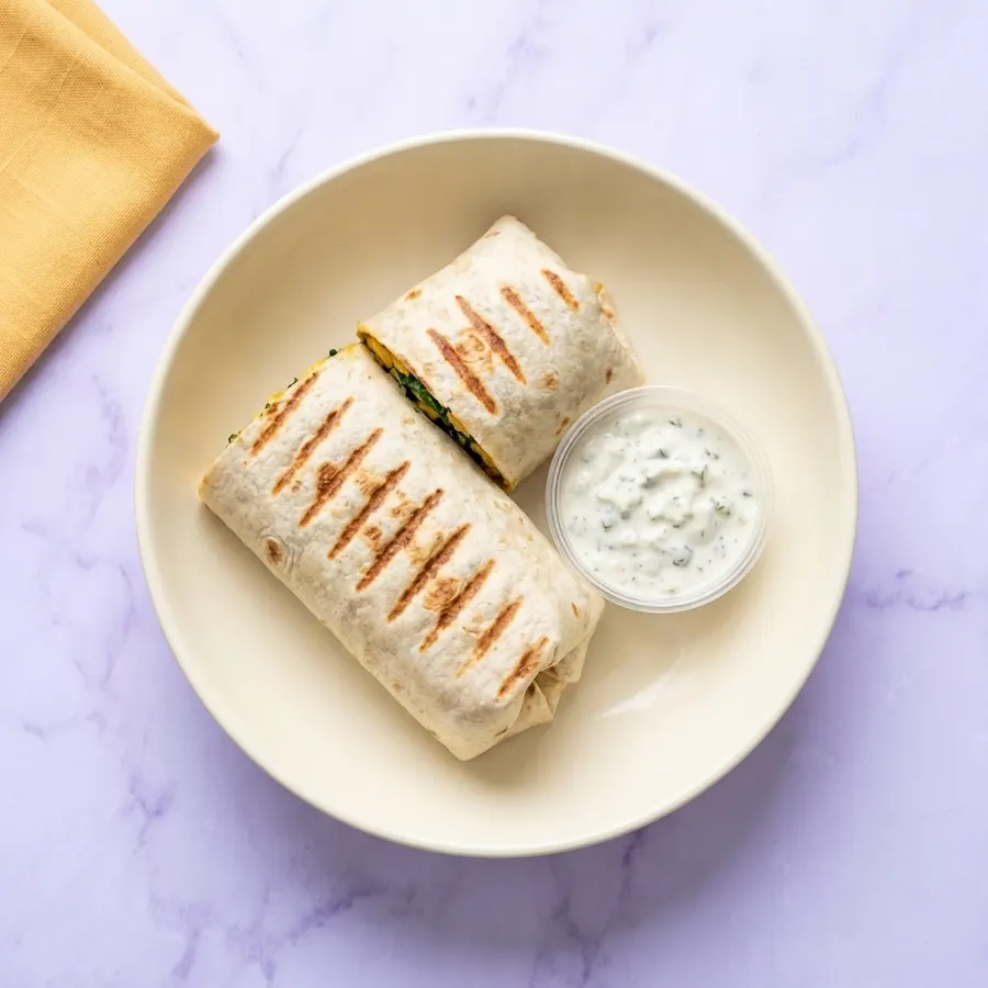Chickpea Spinach Breakfast Wrap