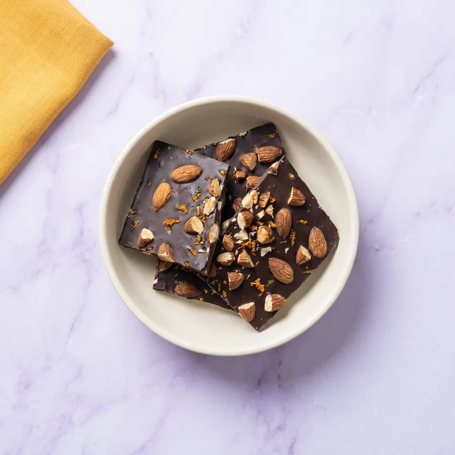 Orange Almond Chocolate Bark