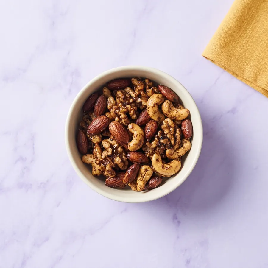 Pomegranate Glazed Mixed Nuts